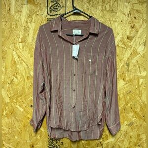 NWT American eagle Ahh-amazingly soft button down shirt boyfriend fit woman’s S